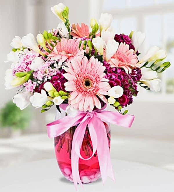 Mixed Flowers in Vase