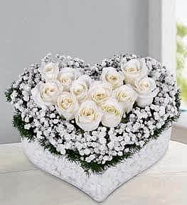 White Roses in Heart