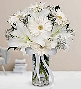 Liliums and Gerberas in Vase