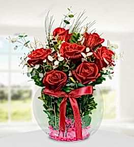 Red Roses in Aquarium