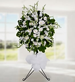 Gerbera ve Gladiola in Basket Stand